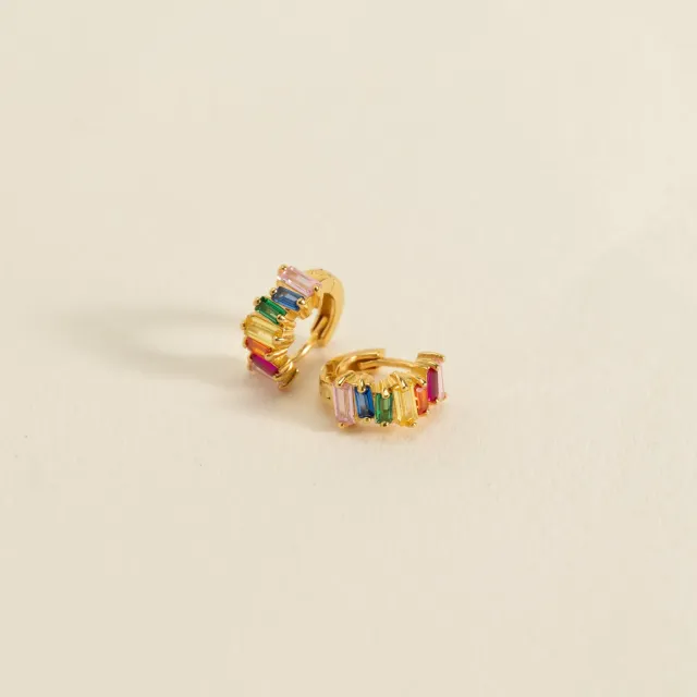Sisi Copenhagen Vanessa Rainbow creoler forgyldt 10,5 mm