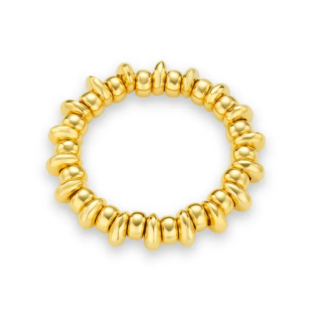 Orelia Polished Metal Nugget armbånd forgyldt