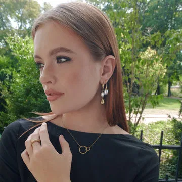 TIMI OF SWEDEN Janni perle øreringe stål 9,5 mm