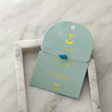 Timi of Sweden Blue Apatite chip armbånd justerbar guld