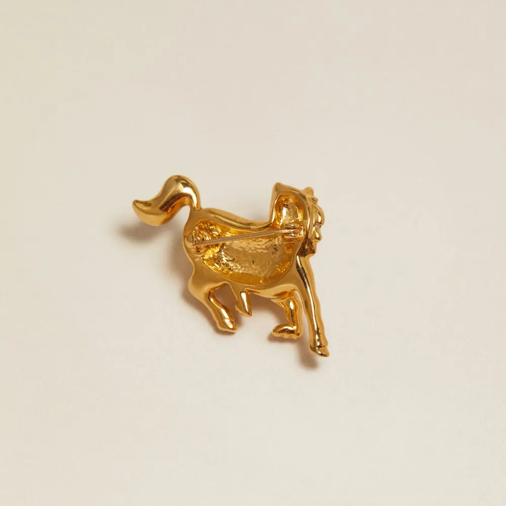 Orelia Vintage Galloping Horse broche krystal hest