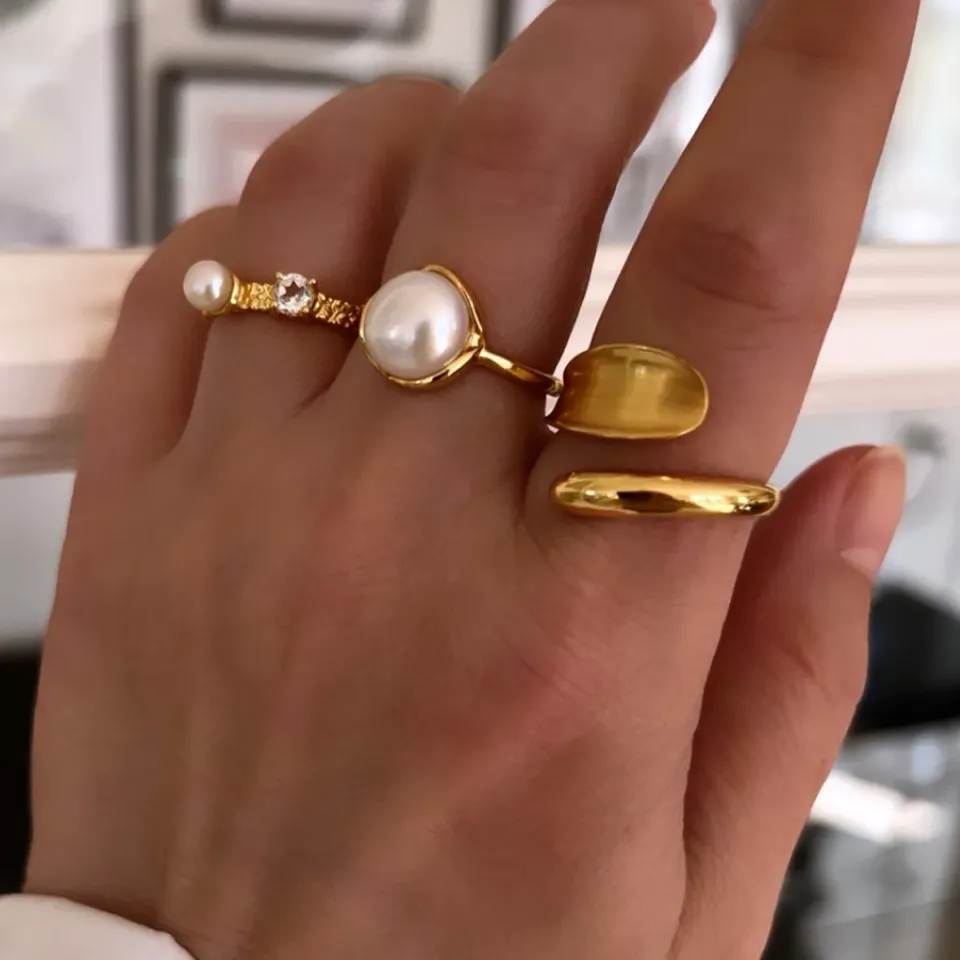 Bykjaergaard Mirror ring forgyldt mat blank 18 karat