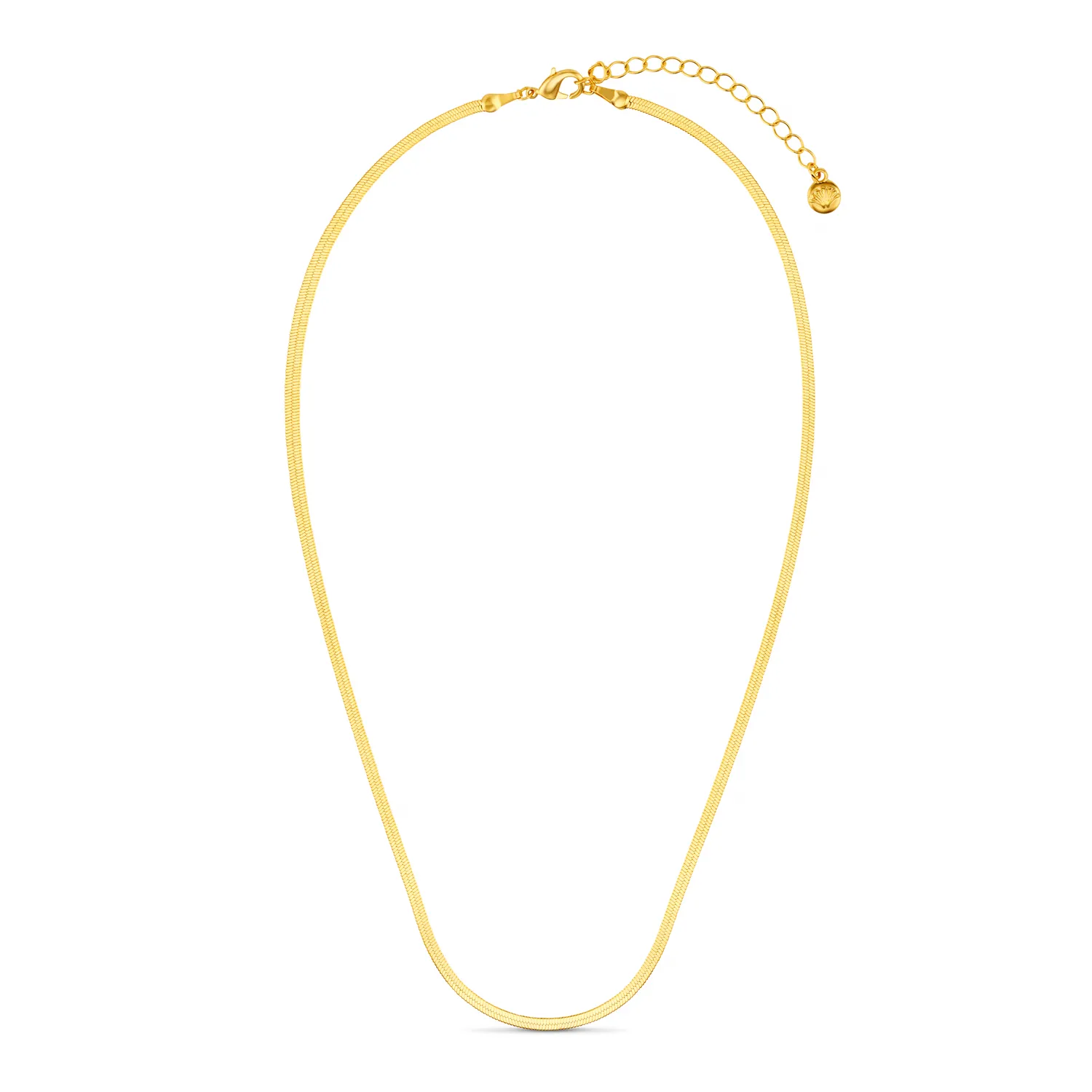 Orelia Flat Snake Chain halskæde forgyldt