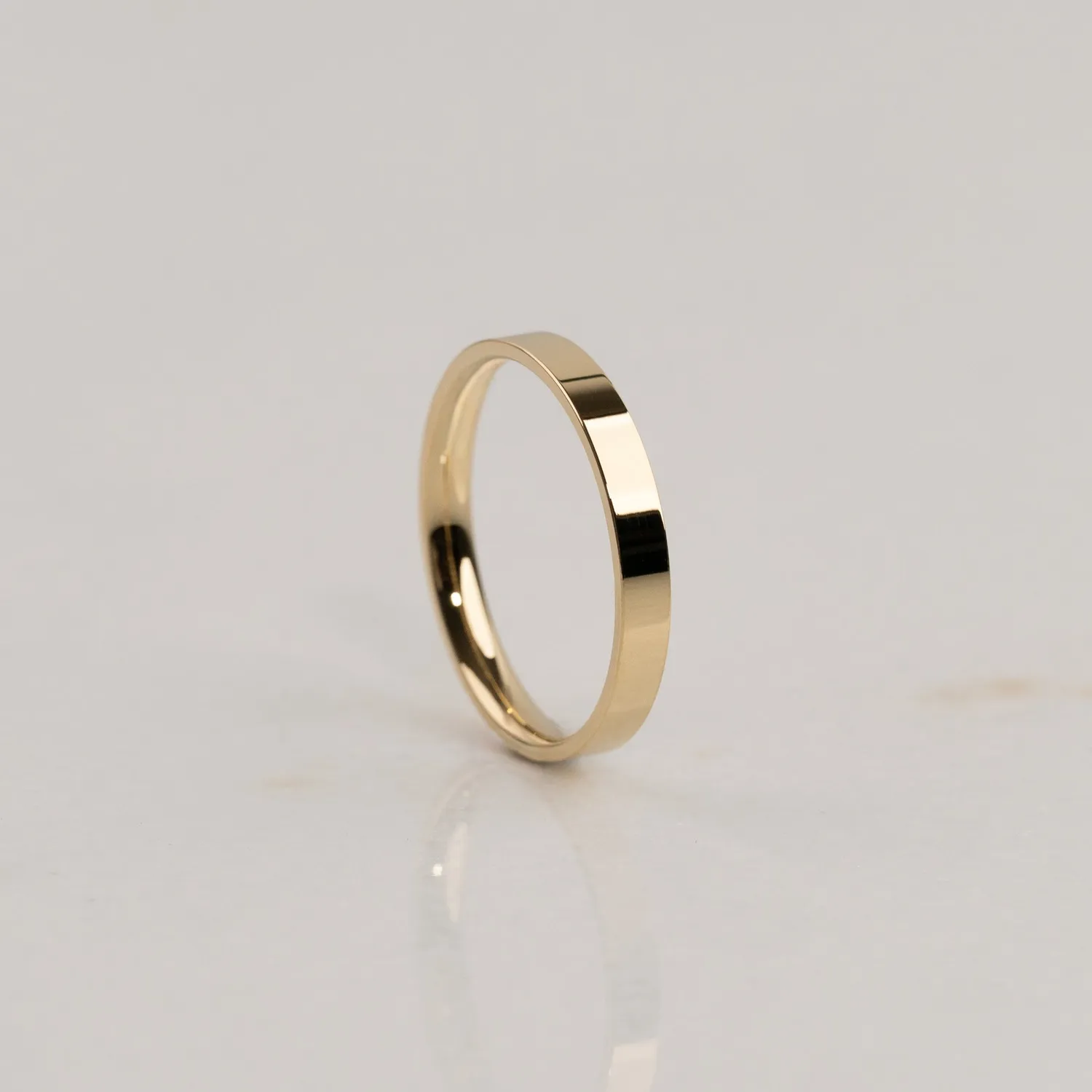 Sisi Copenhagen Simple Flat Comfort Wedding Band YG ring guld