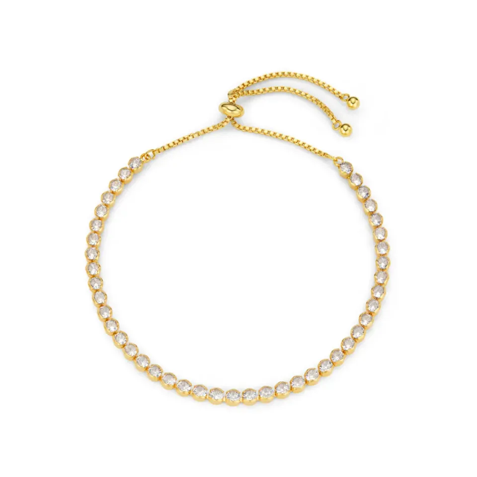 Orelia Crystal Tennis Slider armbånd guld krystal