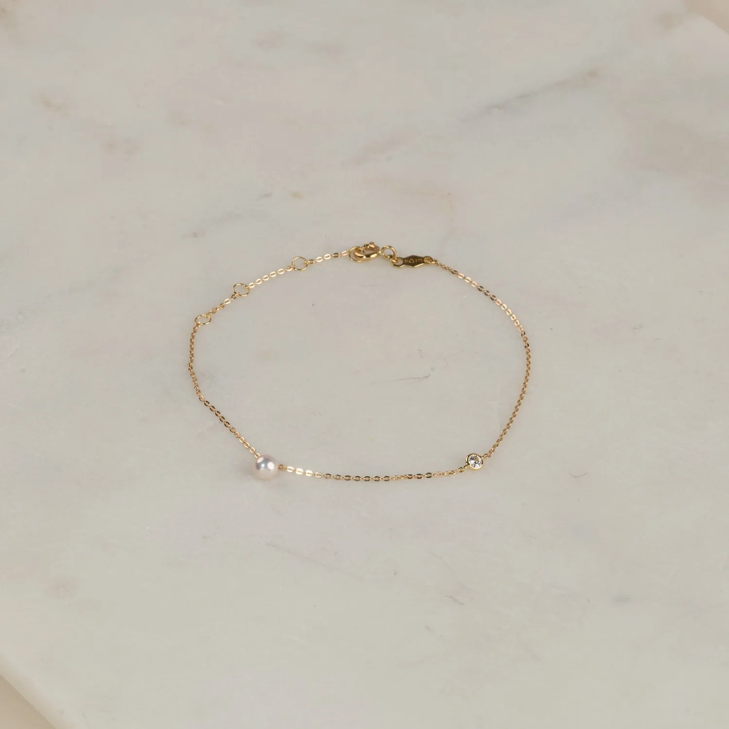 Sisi Copenhagen Nicole Pearl armbånd 9 kt guld perle