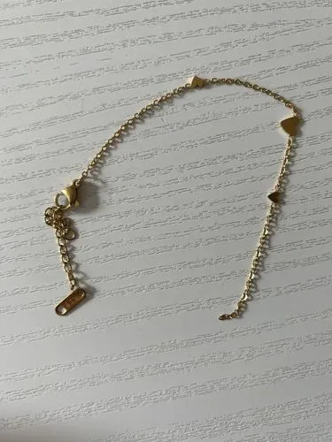 Timi of Sweden Sarah hjerte armbånd stål forgyldt 18cm