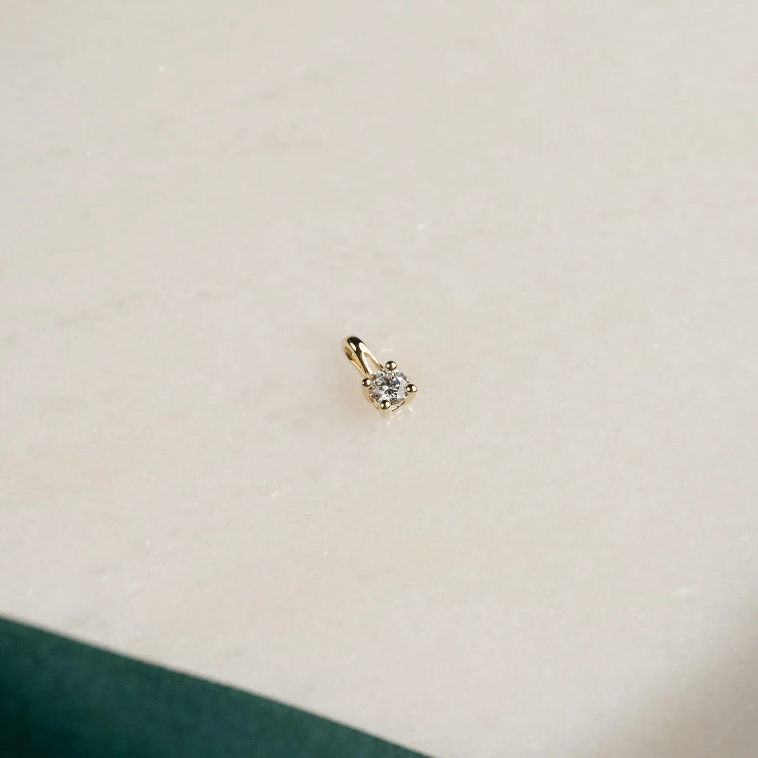 Sisi Copenhagen Prong Solitaire lab-diamond vedhæng guld