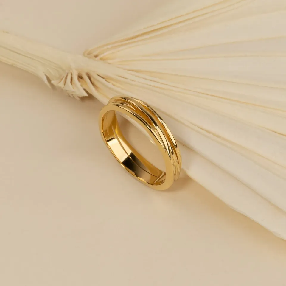 Sisi Copenhagen Willow forgyldt ring 5 mm guld
