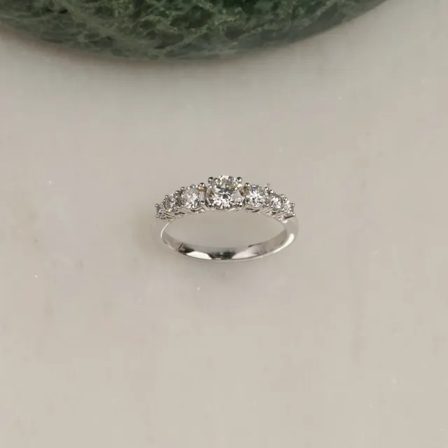 Sisi Copenhagen Seven-Stone Trellis ring hvidguld 1,0 ct