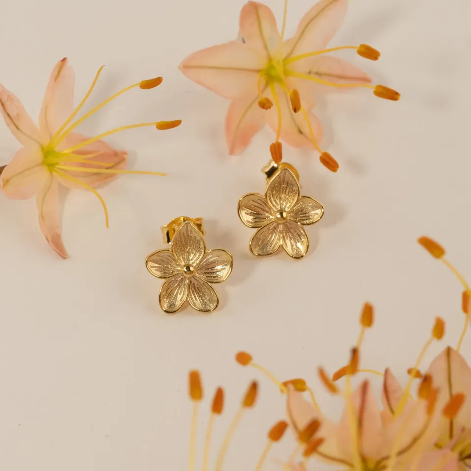 Sisi Copenhagen Ane Golden Stud ørestikker 12 mm forgyldt