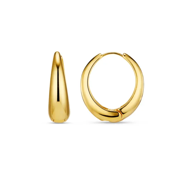 Orelia Large Tapered Hoop øreringe guld store kliklås