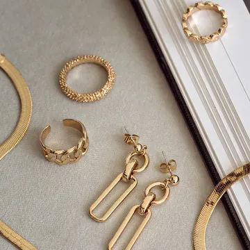 Timi of Sweden Chain ring forgyldt 17,5 mm messing