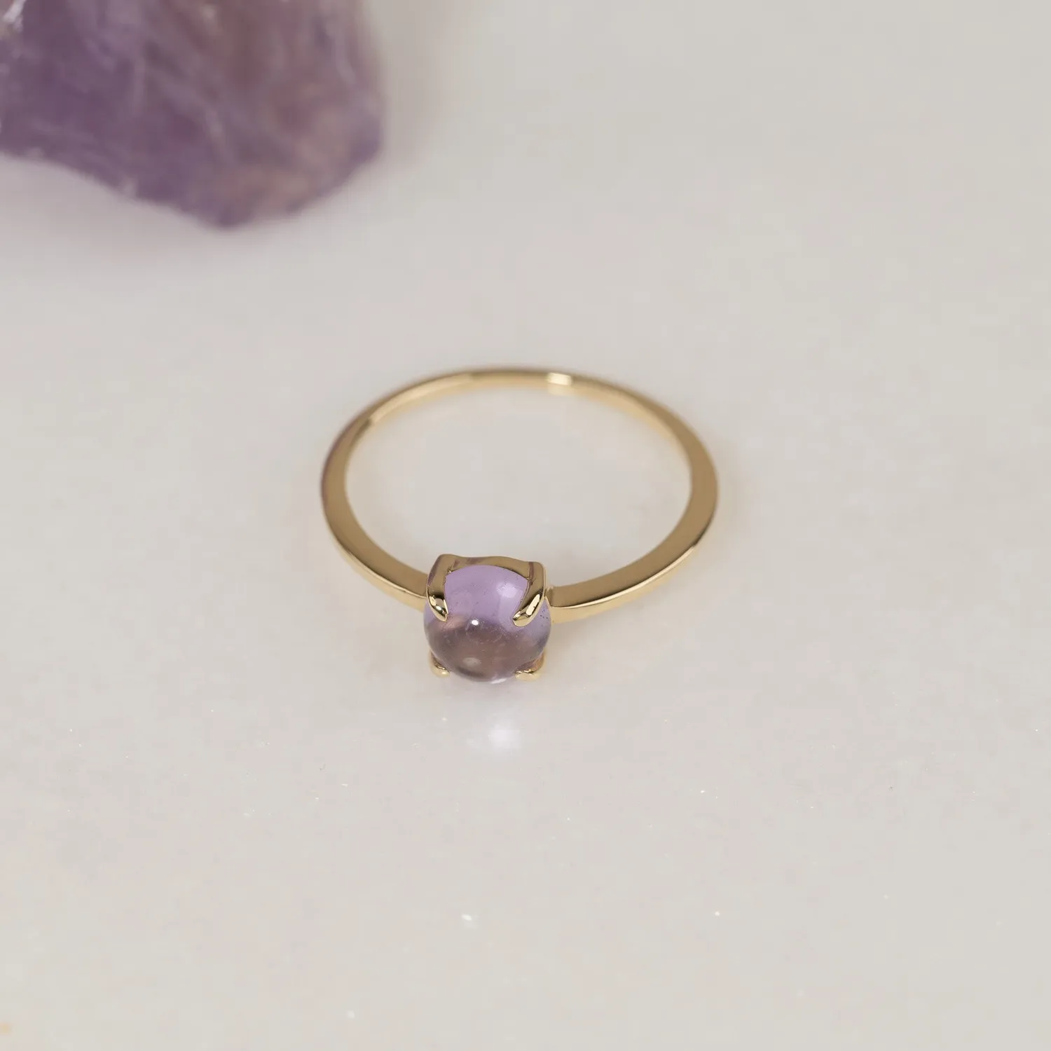 Sisi Copenhagen Gabi Purple Amethyst solid gold ring lilla