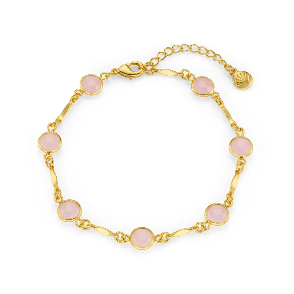Orelia Rose Water Opal & Link Chain armbånd guld
