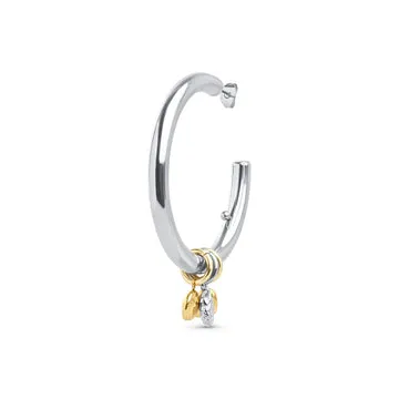TIMI OF SWEDEN Peg sleek hoops øreringe 50 mm vandtæt