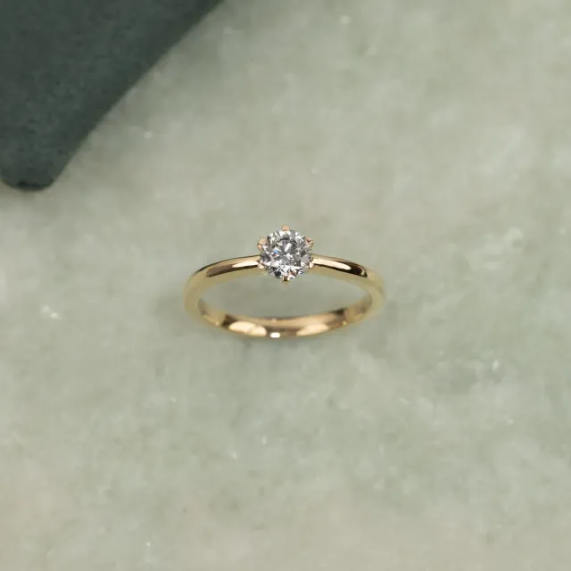Sisi Copenhagen Classic Solitaire diamantring guld 0,5 ct