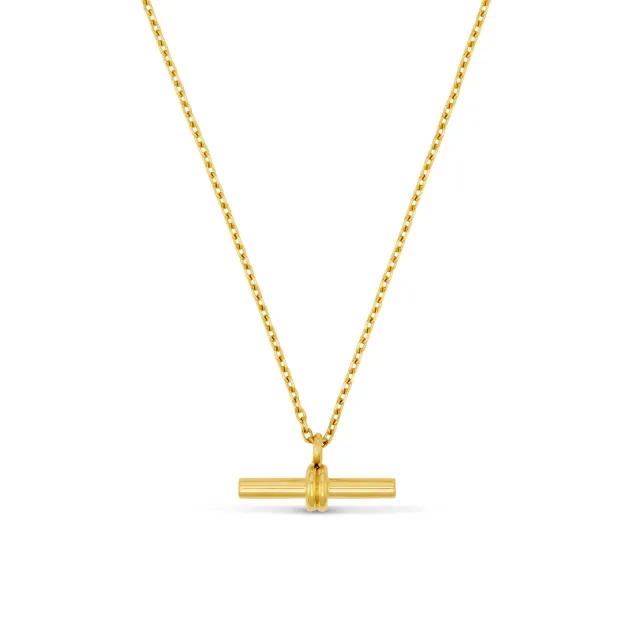 Orelia LUXE Fine Chain T-Bar Drop halskæde guld