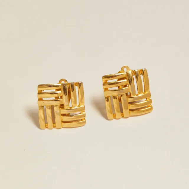 Orelia Vintage Basket Weave clipsøreringe flet