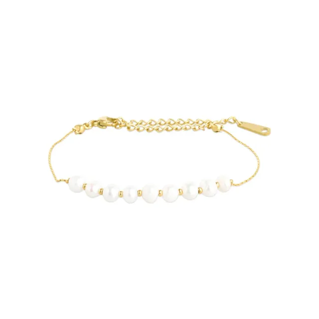 Loanna delikat perle armbånd guld 16+5 cm