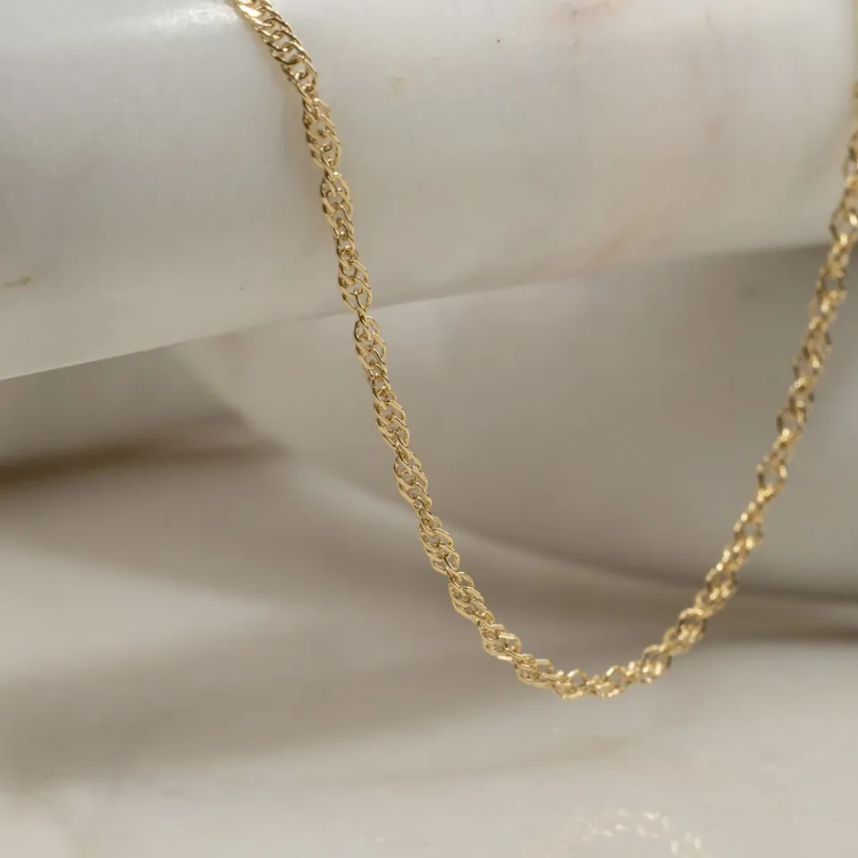 Sisi Copenhagen Leonora Solid Gold Chain halskæde 9 kt 42+3 cm
