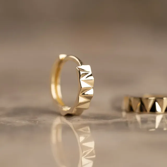 Sisi Copenhagen Ziggy creoler massivt guld 12 mm par