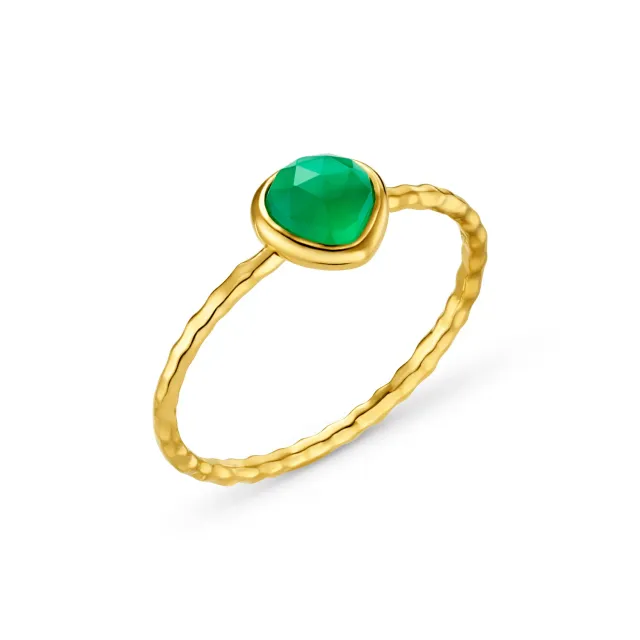 Orelia LUXE Green Onyx Teardrop ring sterlingsølv grøn