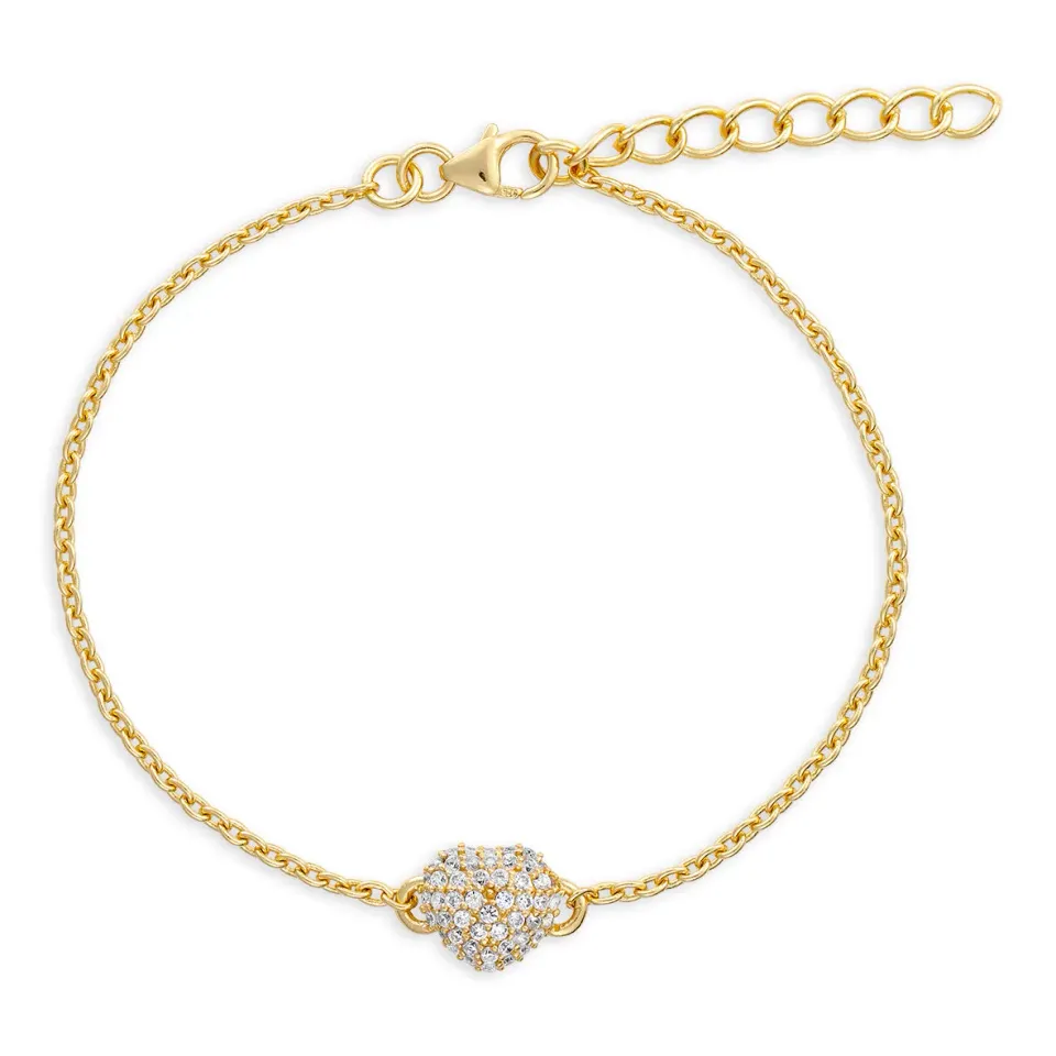 Bykjaergaard Divine armbånd forgyldt med hjerte