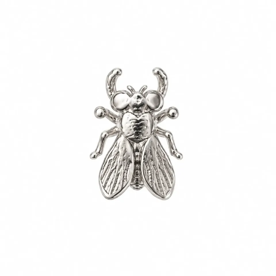 Wos Fad stud ørering sølv butterfly single