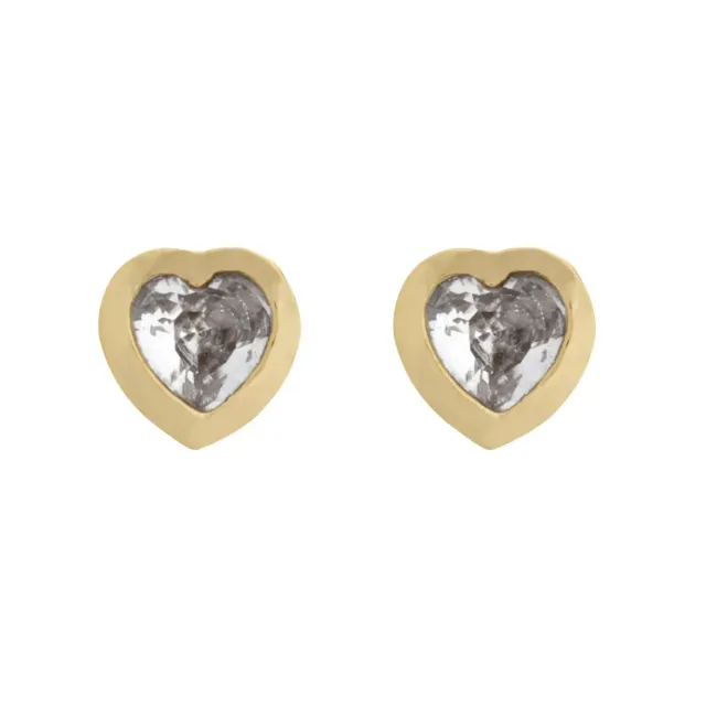 TIMI OF SWEDEN Gaya stud øreringe hjerte guld 4 mm