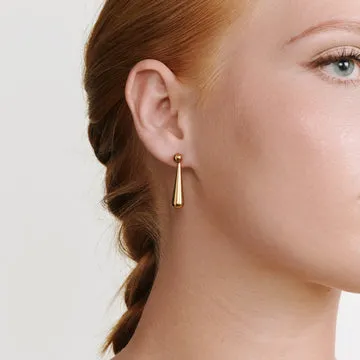 TIMI OF SWEDEN Alida Drop Stud øreringe guld 3 dele