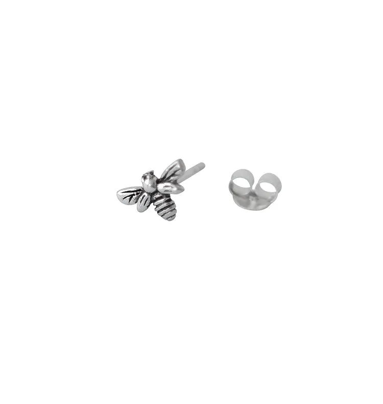 Wos WOS UP Bi studs ørering i sølv single bi