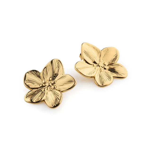 TIMI OF SWEDEN Maebry blomst ørestikker guld 33mm