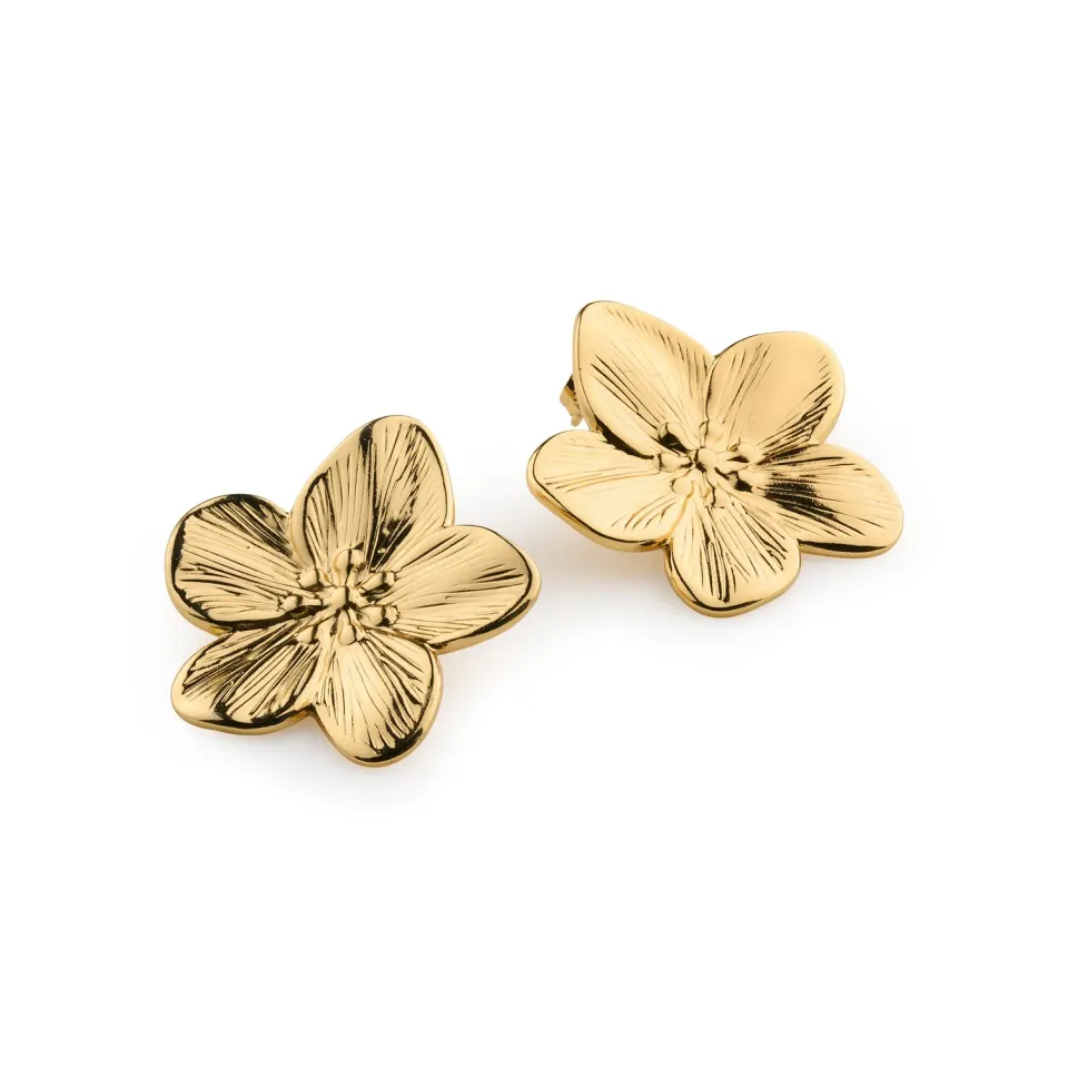 TIMI OF SWEDEN Maebry blomst ørestikker guld 33mm