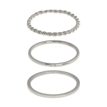 TIMI OF SWEDEN Ring Set ringe guld rustfrit stål str. 17-18