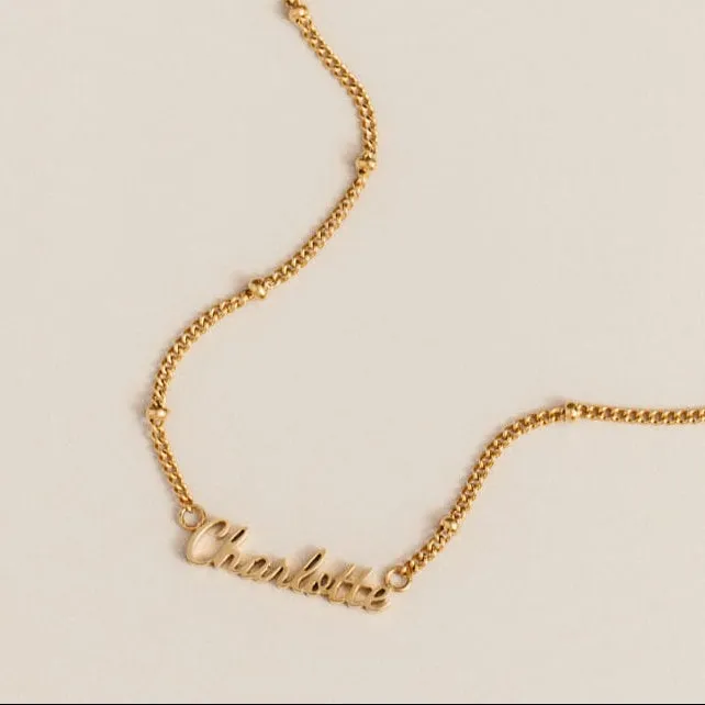 Orelia LUXE Personalised Name halskæde guld personlig