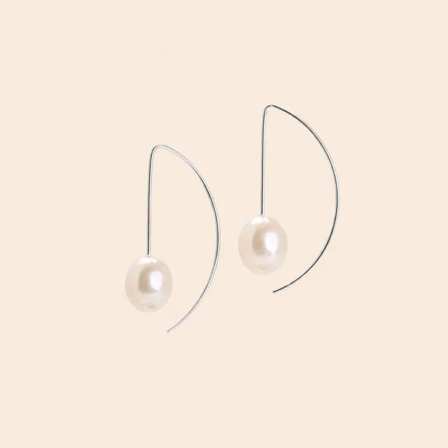 Lulo Jewelry Half Moon Hoops øreringe 925S sølv