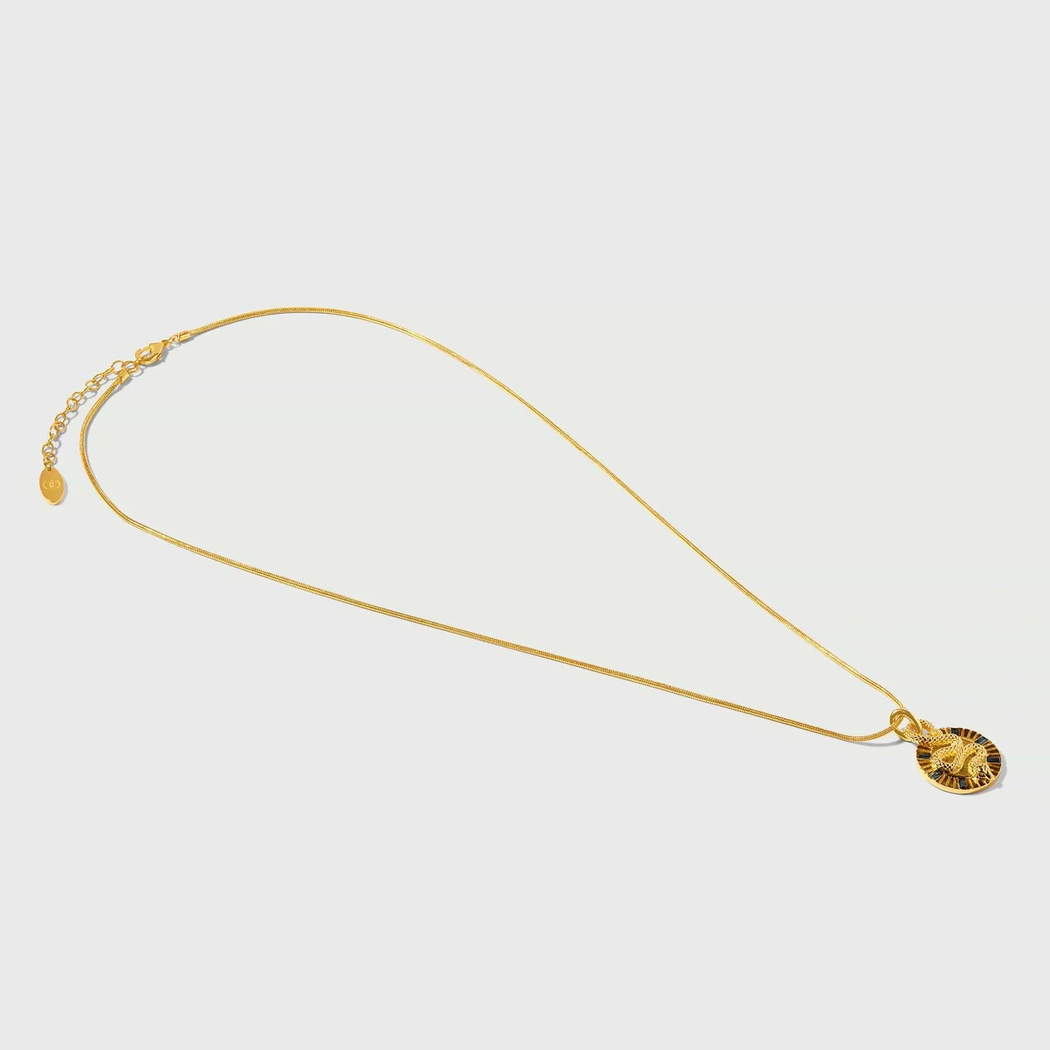 Orelia LUXE Serpent Medallion halskæde guld krystal