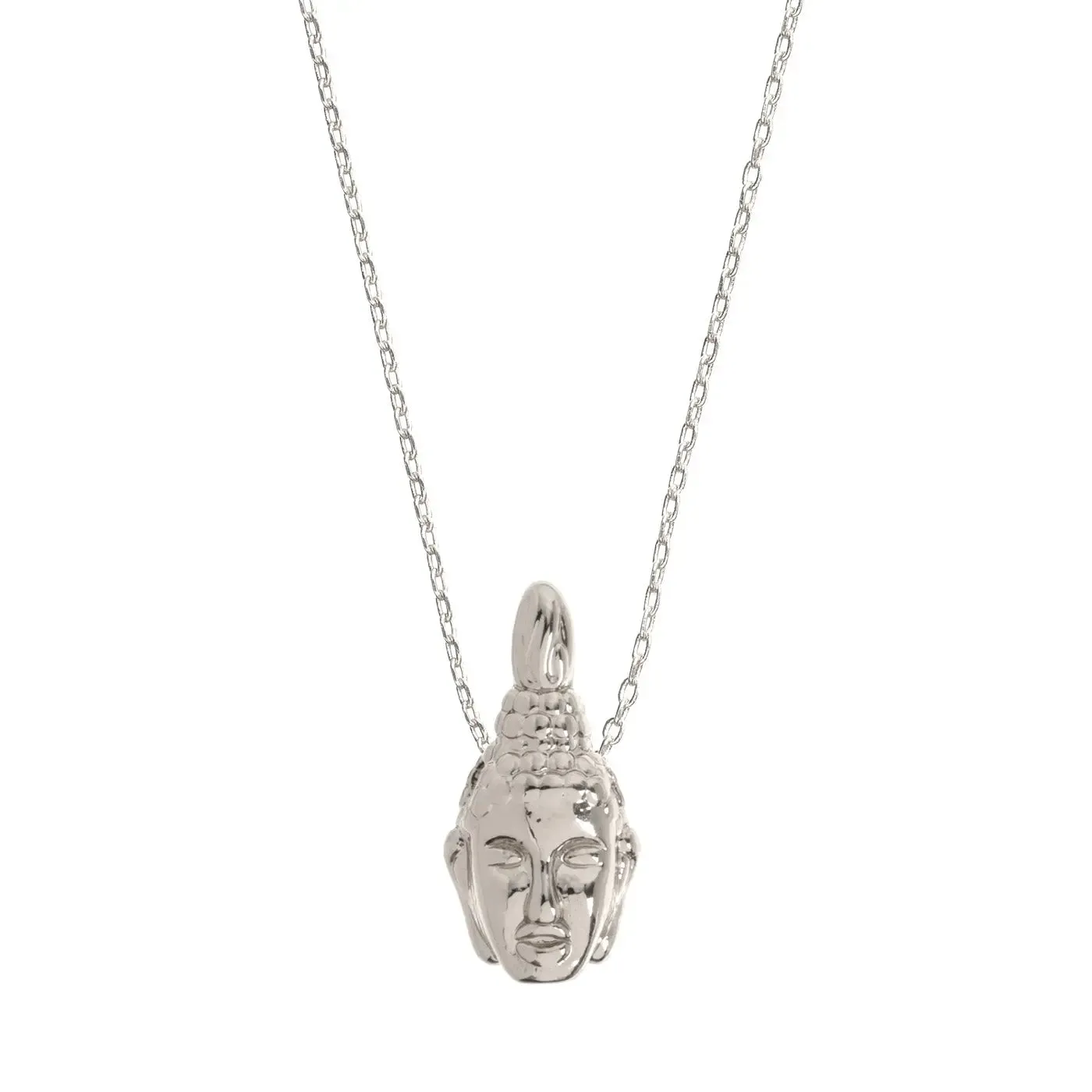 TIMI OF SWEDEN Buddha halskæde vedhæng sølv 42+7 cm