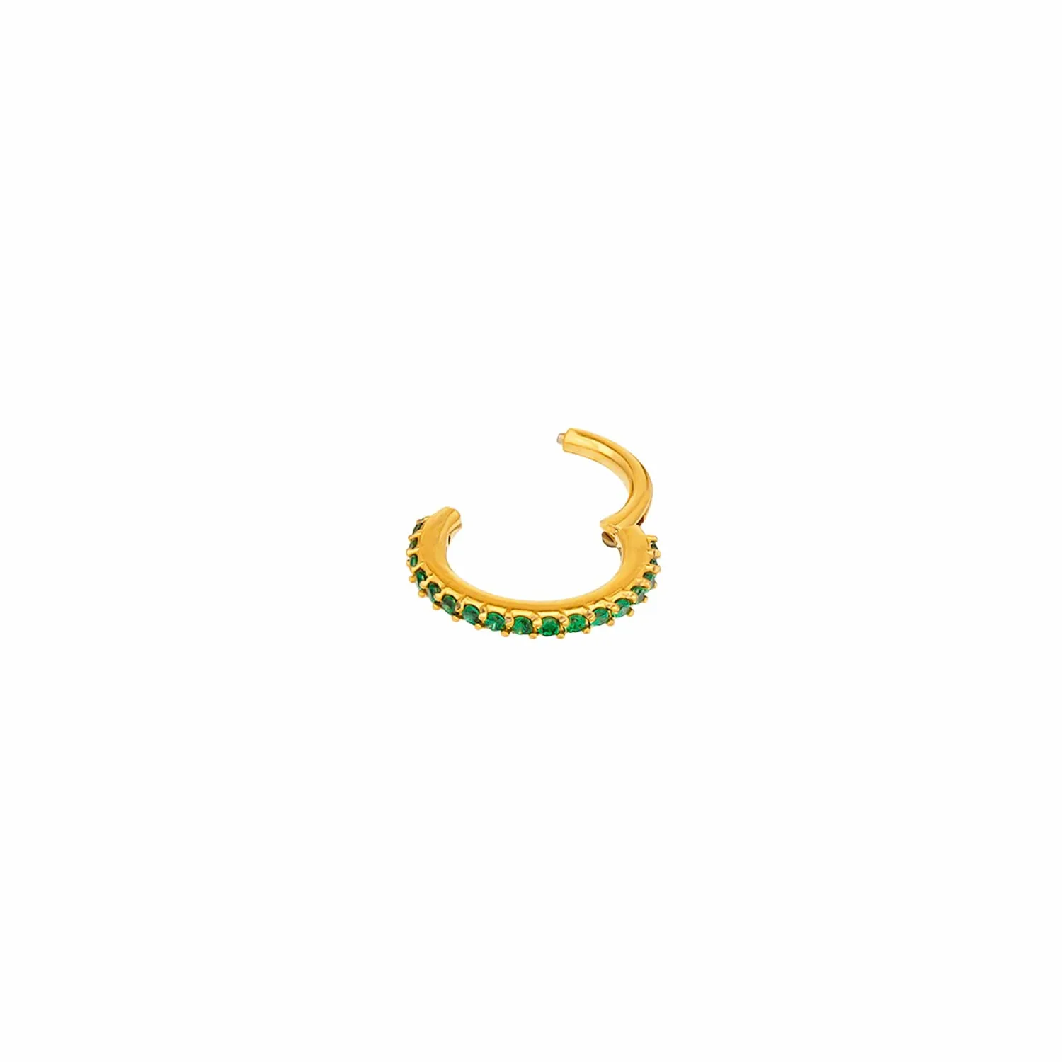 Orelia Emerald Pavé Clicker Hoop 8mm øreringe