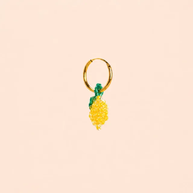 Lulo Jewelry Lemon Hoop ørering enkelt forgyldt