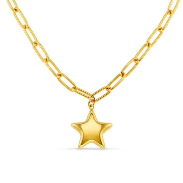 Orelia Statement Star Charm halskæde guld stjerne