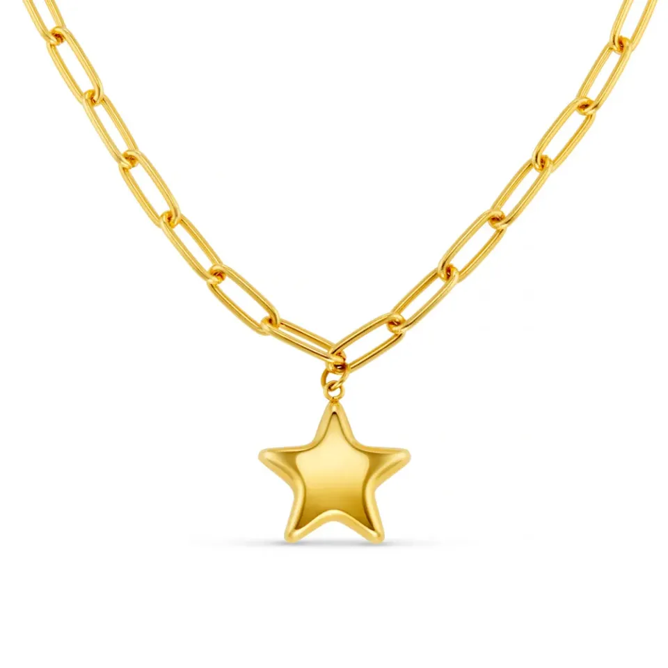 Orelia Statement Star Charm halskæde guld stjerne