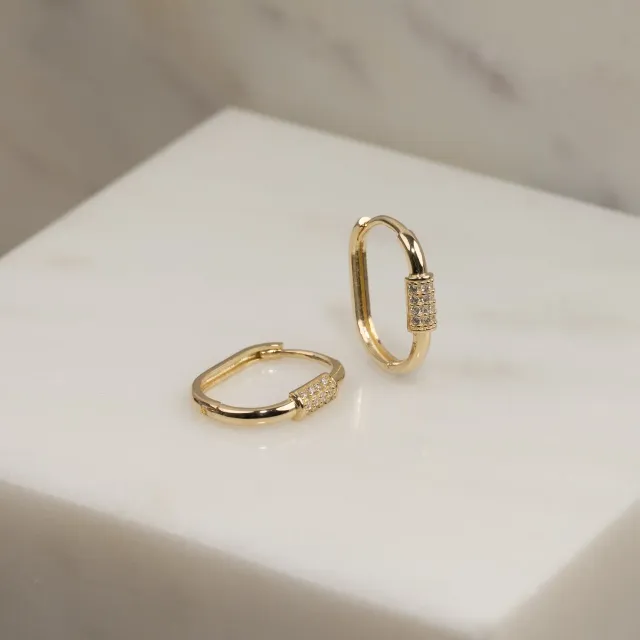Sisi Copenhagen Viktoria Crystal creoler guld zirkonia par