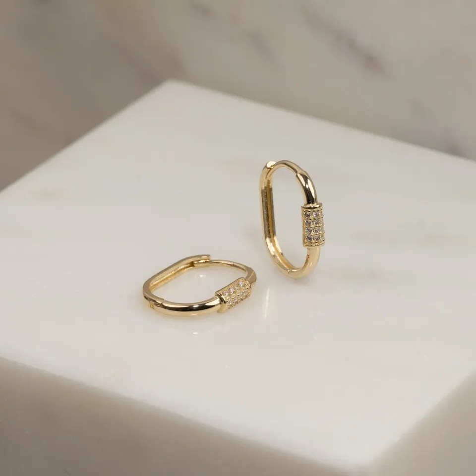 Sisi Copenhagen Viktoria Crystal creoler guld zirkonia par