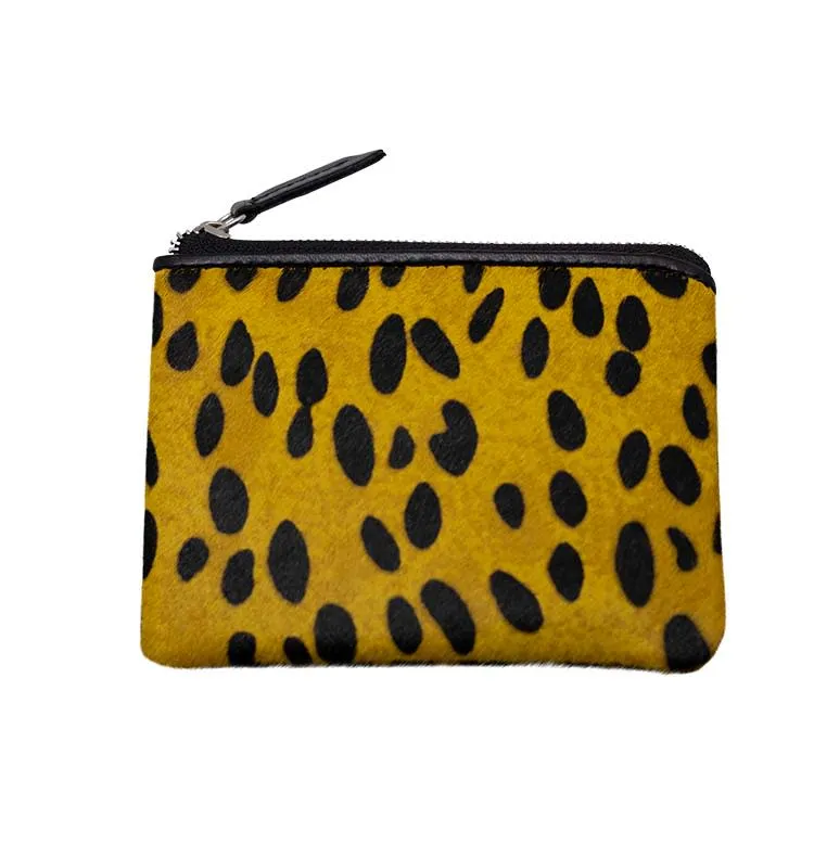 Wos Keeper Leopard pung i læder 13,5 cm