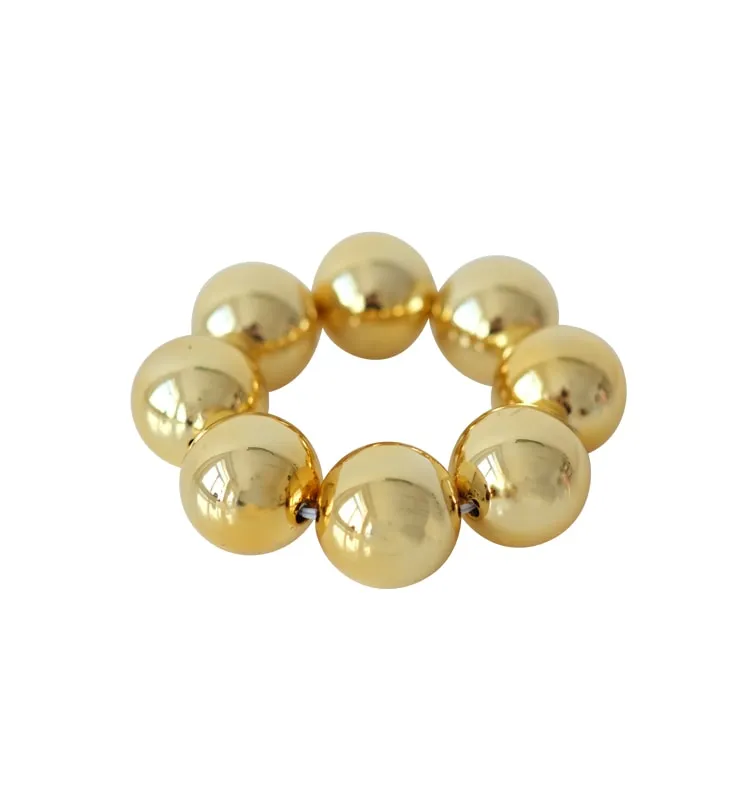 WOS UP Ginny armbånd guld elastik 6 cm