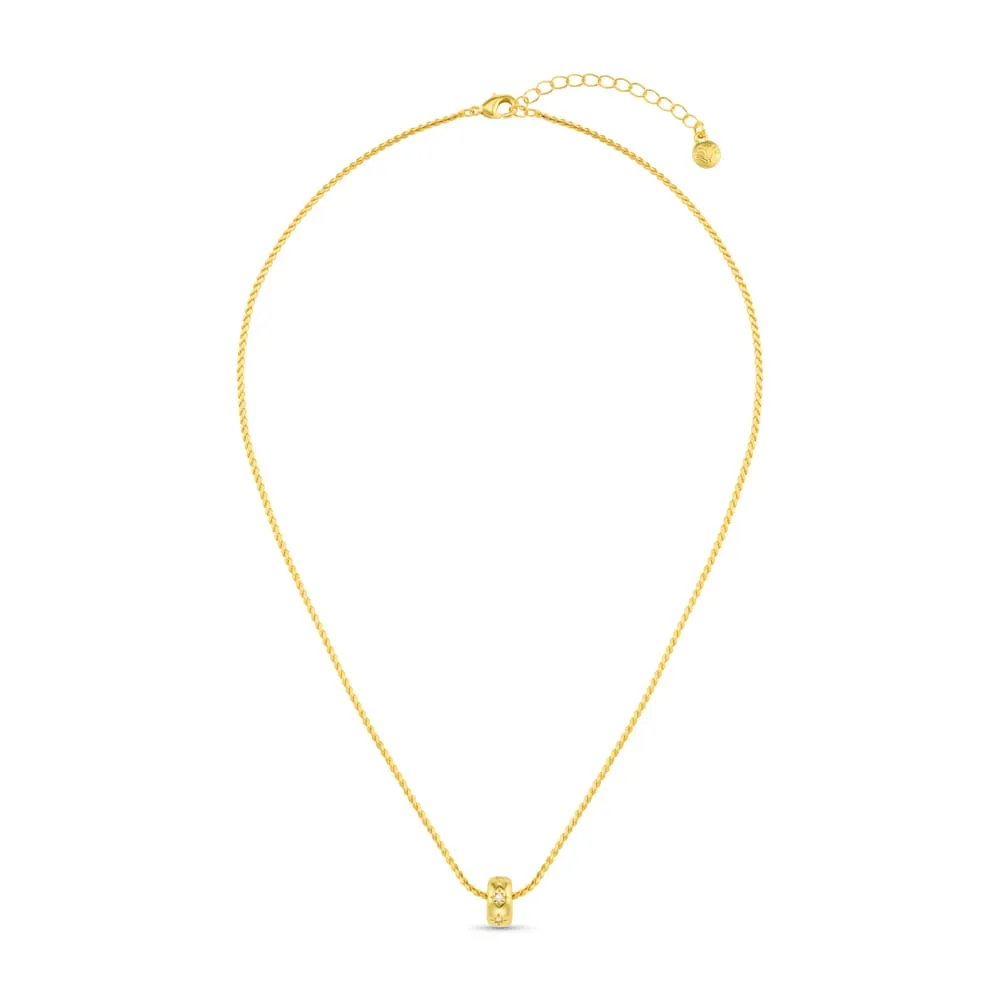 Orelia Starburst Thread Through halskæde guld krystal