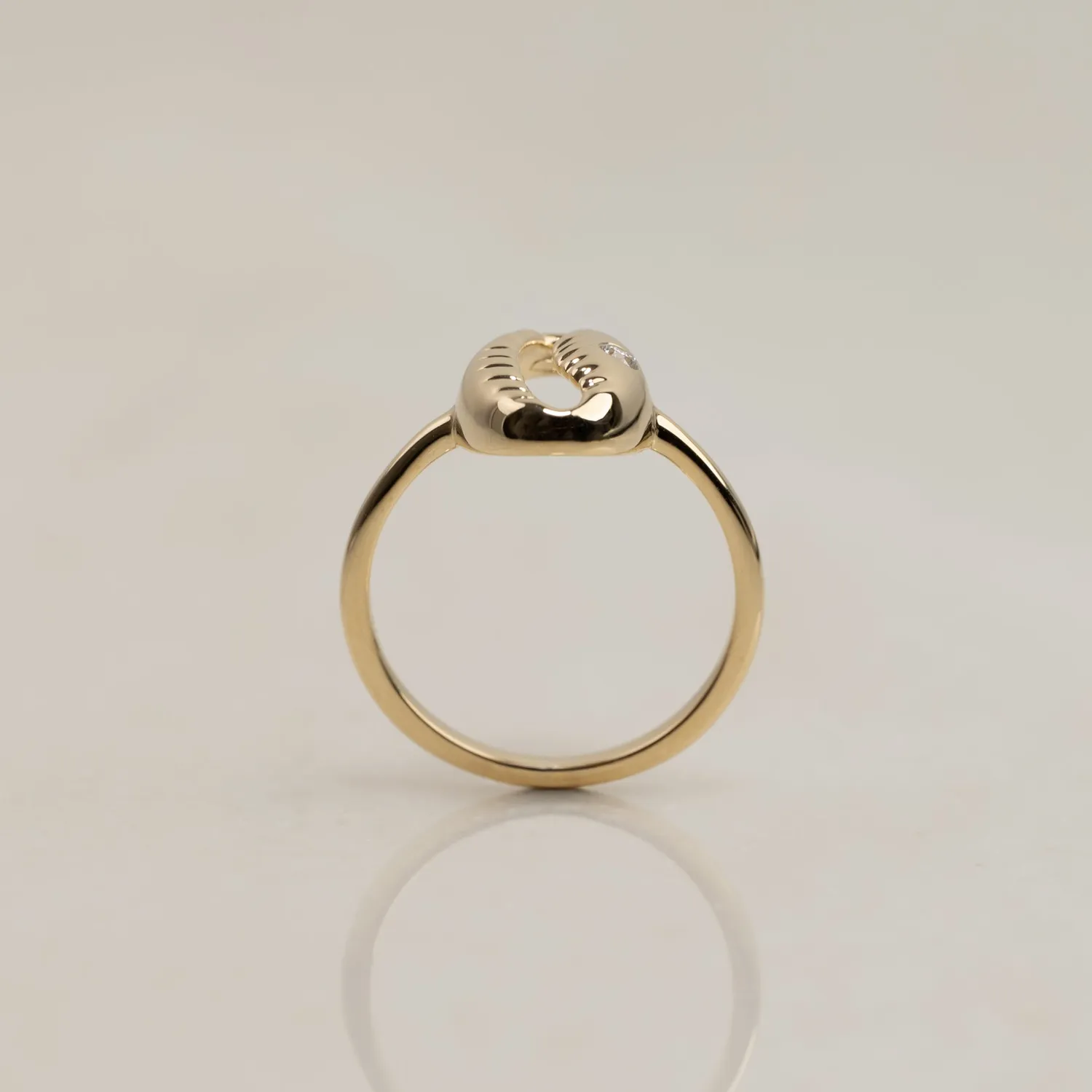 Sisi Copenhagen Sea Shell ring guld 0,03 ct lab-diamant