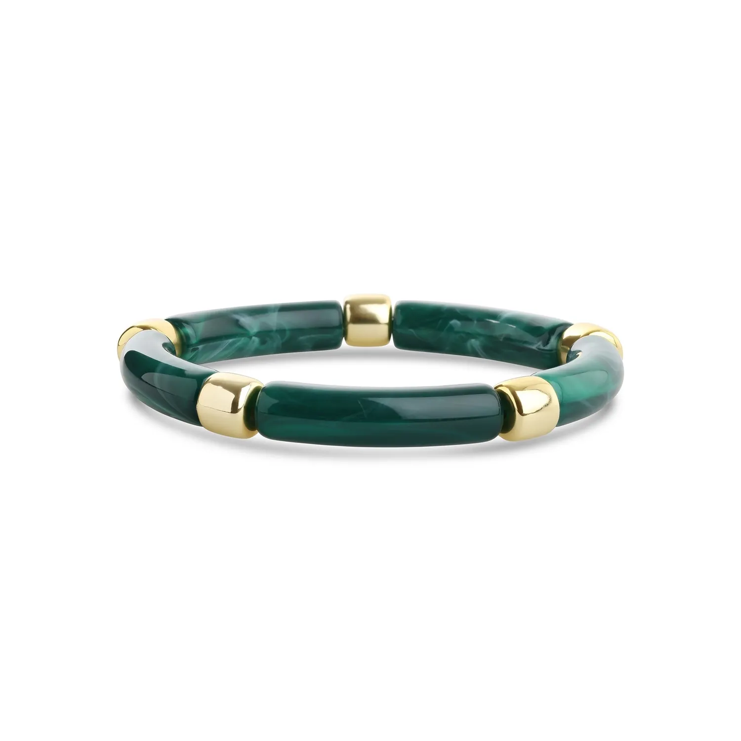 Timi of Sweden Madeleine armbånd resin kugler beige
